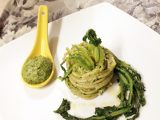 spaghetti pesto cavolo fiolaro